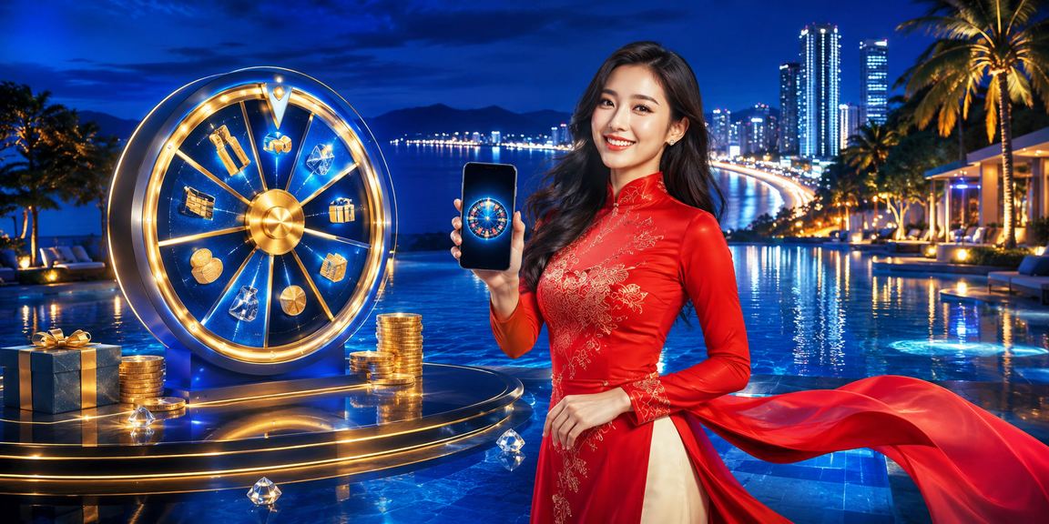 Khung cảnh rút thăm may mắn với trang phục áo dài tại Nha Trang